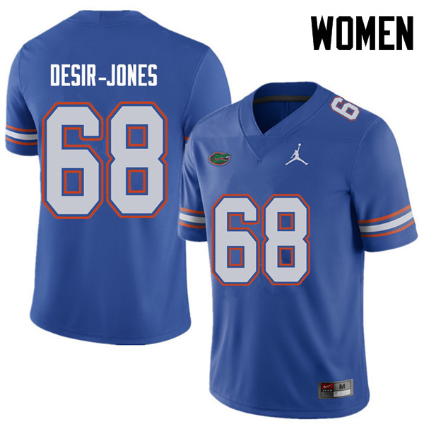 Jordan Brand Women #68 Richerd Desir-Jones Florida Gators College Football Jerseys Sale-Royal